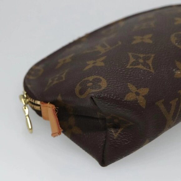 LOUIS VUITTON Monogram Pochette Cosmetic PM Cosmetic Pouch M47515 LV Auth 131212 - Picture 3 of 16